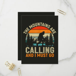 Postal De Invitación Las montañas están llamando y debo ir
