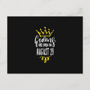 Postal De Invitación Las reinas nacen el 29 de agosto Regalo de cumplea