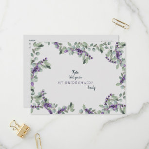 Postal De Invitación Lavender Gray Boda será mi novia