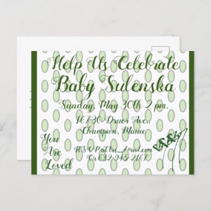Postal De Invitación LavishlyOn Green Eres Loved Heart Notes