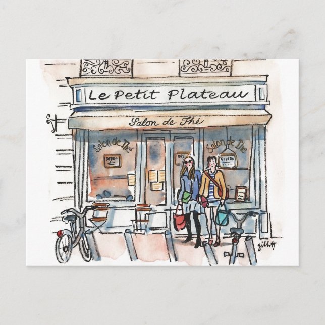 Postal De Invitación LE PETIT PLATEAU Paris (Anverso)