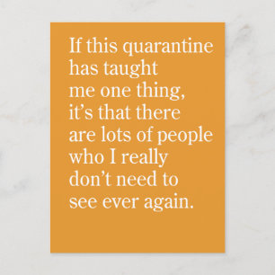 Postal De Invitación Lección de cuarentena: Menos personas que necesito