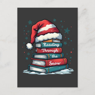 Postal De Invitación Lectura a través de la nieve Lectura de Navidad Am