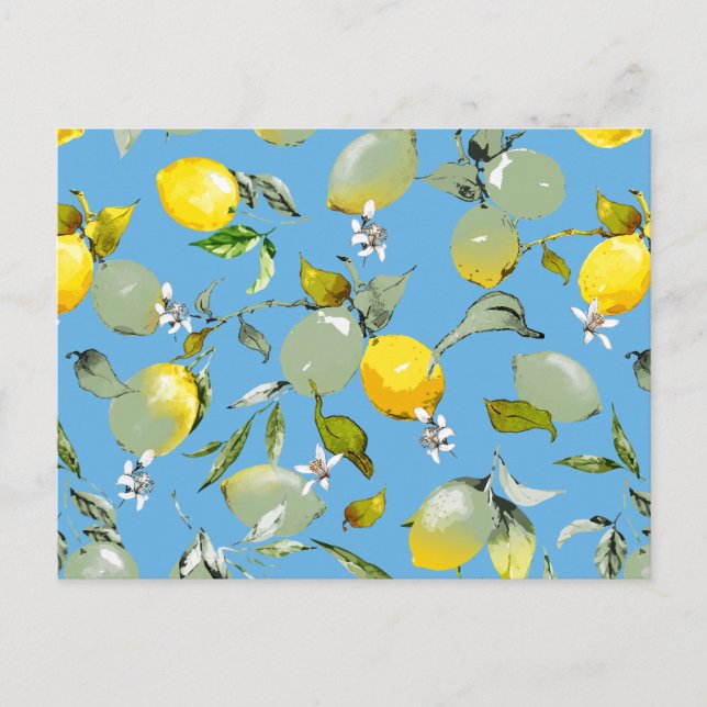 Postal De Invitación Lemones acuarelas 27 (Anverso)