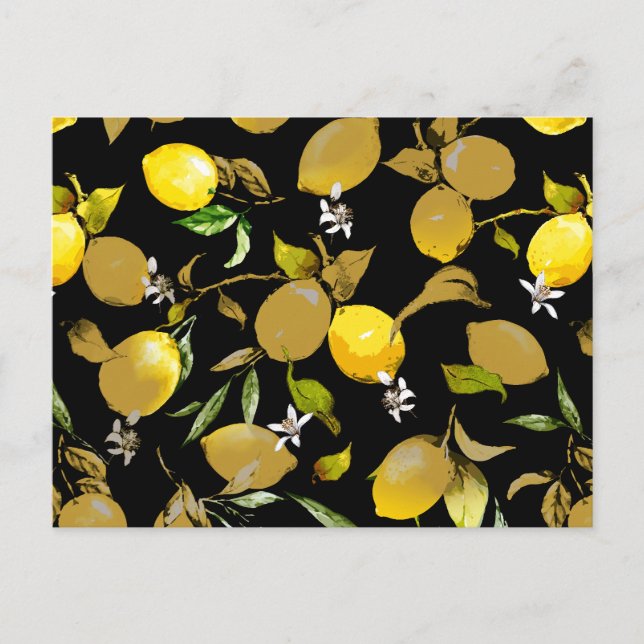 Postal De Invitación Lemones acuarelas 30 (Anverso)