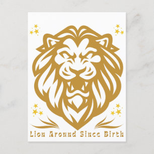 Postal De Invitación León por ahí desde su nacimiento: Funny diseño de