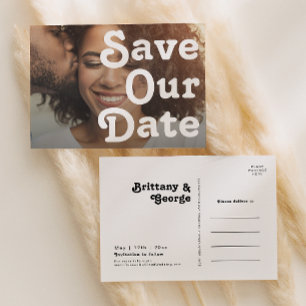 Postal De Invitación Letras Modernas al Estilo Retro Horizontal Guarda 