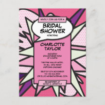 Libro de Cómic Rosa Moderno Divertido para Despedi