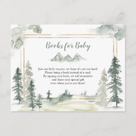 Postal De Invitación Libros de aventuras en bosque con acuarela para be