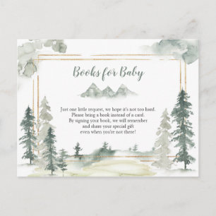 Postal De Invitación Libros de aventuras en bosque con acuarela para be