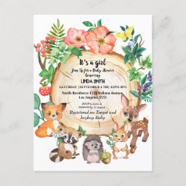 Postal De Invitación Libros infantiles sobre bosques y plantas forestal