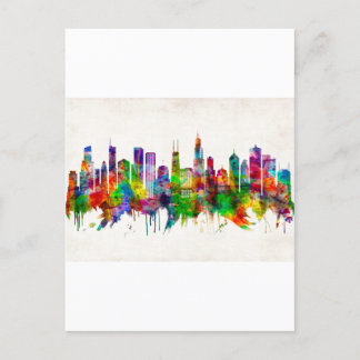 Postal De Invitación Línea aérea de Chicago Illinois