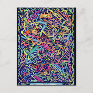 Postal De Invitación Línea de regalos de Maze Time para fiestas