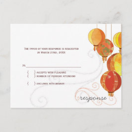 Postal De Invitación Linternas colgantes Boda en el patio trasero RSVP