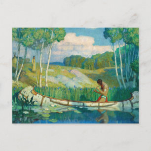 Postal De Invitación Llamada de amor india de Newell Convers Wyeth