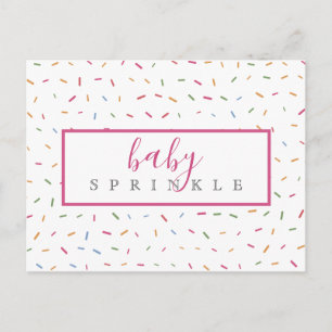 Postal De Invitación Llamativos Sprinkles Bebe Sprinkle Baby Shower