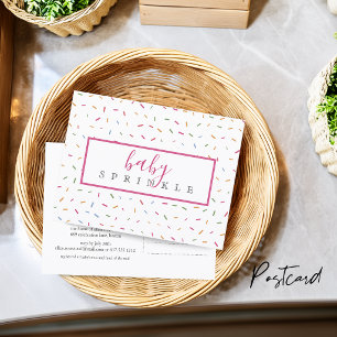Postal De Invitación Lluvia de colores para el bebé, Baby Sprinkle