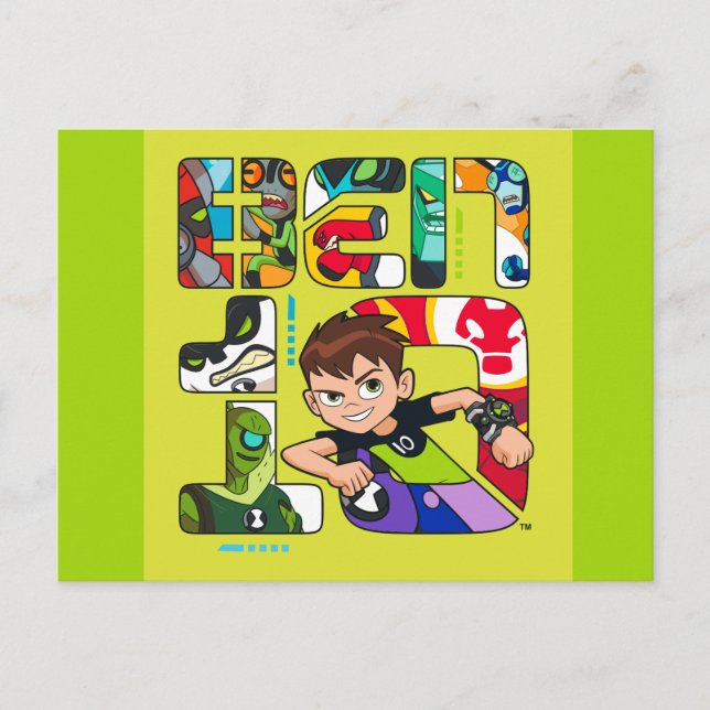 Postal De Invitación Logo de Ben 10 Alien (Anverso)