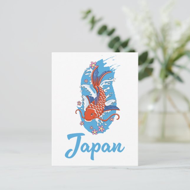 Postal De Invitación Logo de Pesca de Japón (Anverso de pie)