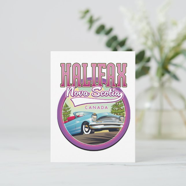 Postal De Invitación Logo de viaje de Halifax Nova Scotia (Anverso de pie)