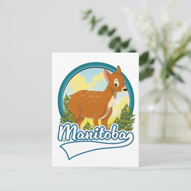 Postal De Invitación Logo de viaje de Manitoba Canadá (Anverso de pie)