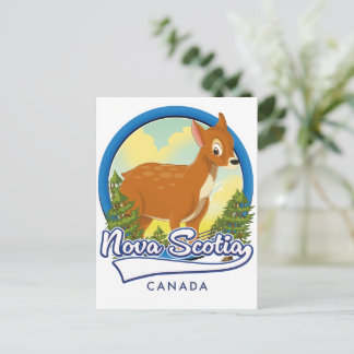 Postal De Invitación Logo de viaje de Nueva Escocia Canadá