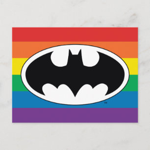 Postal De Invitación Logo del arco iris de Batman