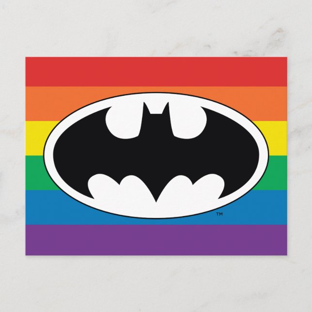 Postal De Invitación Logo del arco iris de Batman (Anverso)