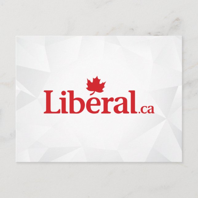 Postal De Invitación Logo del Fiesta liberal Liberal.ca (Anverso)