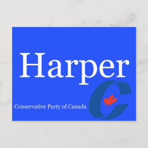 Postal De Invitación Logo del Harper Conservative Fiesta de Canadá