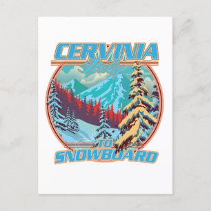 Postal De Invitación logotipo de Cervinia Italia Esquí