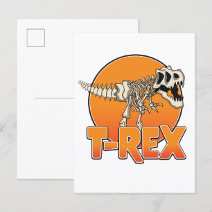 Postal De Invitación logotipo de dibujos animados de T-REX