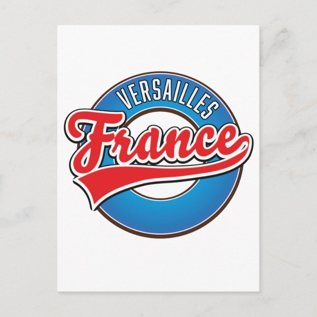 Postal De Invitación logotipo de Versalles Francia (Anverso)