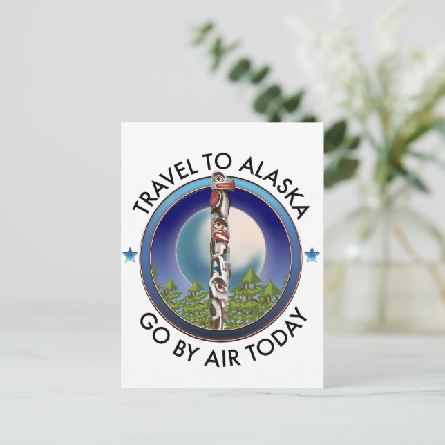 Postal De Invitación logotipo de viaje a Alaska (Anverso de pie)