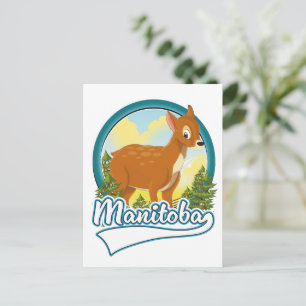Postal De Invitación logotipo de viaje a Manitoba Canadá