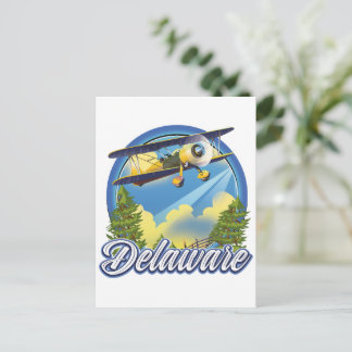 Postal De Invitación logotipo de viaje de Delaware