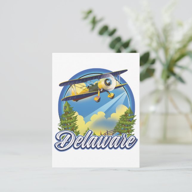 Postal De Invitación logotipo de viaje de Delaware (Anverso de pie)