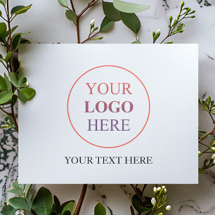 Postal De Invitación Logotipo horizontal personalizado: sin pedido míni