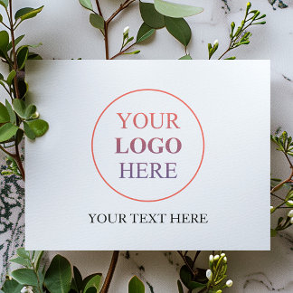Postal De Invitación Logotipo horizontal personalizado: sin pedido míni