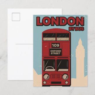 Postal De Invitación Londres En Autobús