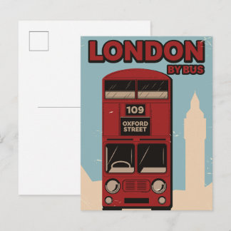 Postal De Invitación Londres En Autobús