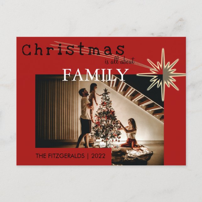 Postal De Invitación Los navidades se refieren a la familia (Anverso)