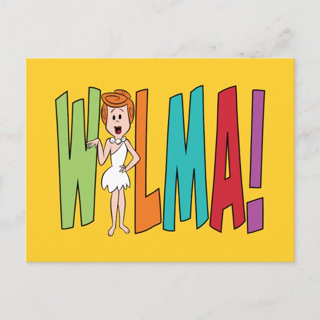 Postal De Invitación Los Picapiedra | WILMA! (Anverso)