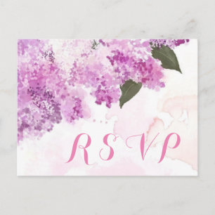 Postal De Invitación Lovely Lilacs Personalizado RSVP Card