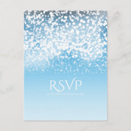 Postal De Invitación Luces Brillantes Romántico Invierno Maravilla RSVP