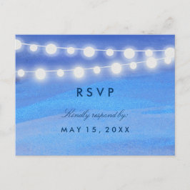 Postal De Invitación Luces de cadena en el agua RSVP