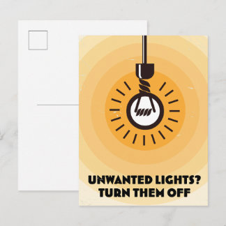 Postal De Invitación ¿Luces no deseadas? Apágalas