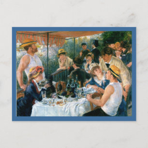 Postal De Invitación Luncheon de Renoir del Fiesta del barco (1881)