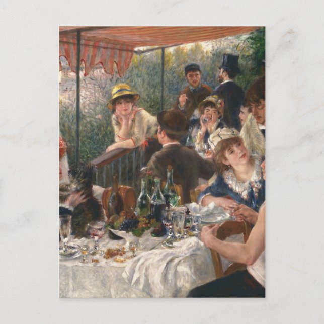 Postal De Invitación Luncheon del Fiesta de Boating - Renoir (Anverso)