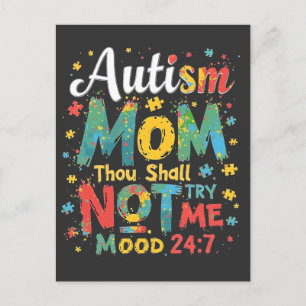 Postal De Invitación Madre de autismo no me intentarás